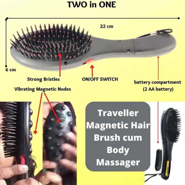 Vibrating Comb Hair Brush size
