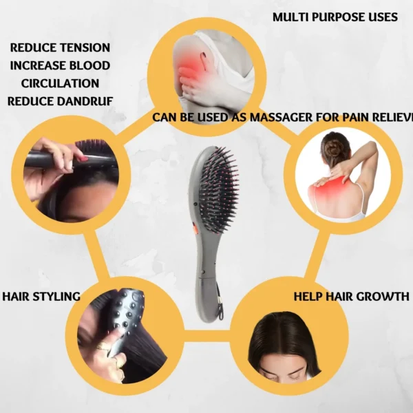 Vibrating Comb Hair Brush uses