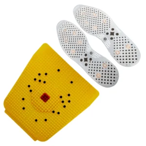 Acupressure foot mat and shoe sole