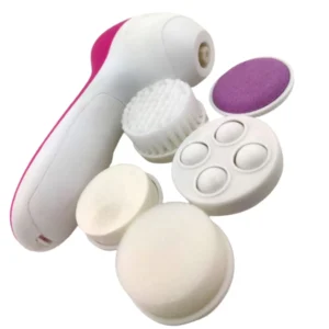 Rotating head Face Massager Machine with 5 attachments for facial cleansing