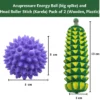 Acupressure Hand Roller wooden Stick and Energy Ball with Big Spike (Plastic) size