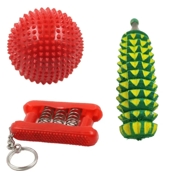 Acupressure Hand Roller Stick, Ball and Pocket Exerciser
