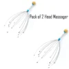 2 head massager with 12 steel spikes used for head massage