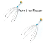 2 head massager with 12 steel spikes used for head massage