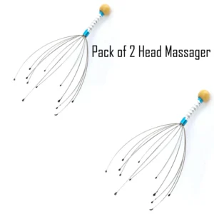 2 head massager with 12 steel spikes used for head massage