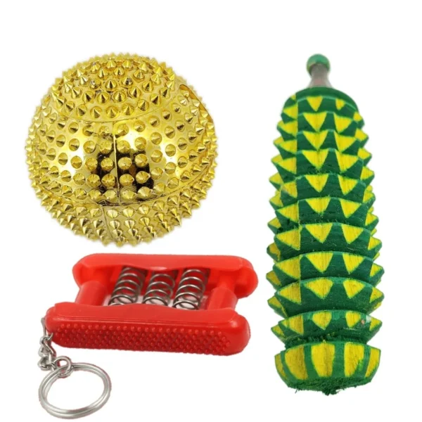 Acupressure Magnetic Ball Pocket Exerciser and Hand Roller Stick (Karela)