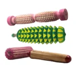 Acupressure Hand Roller (Karela) Roller with Handle and Foot Roller (Wooden)