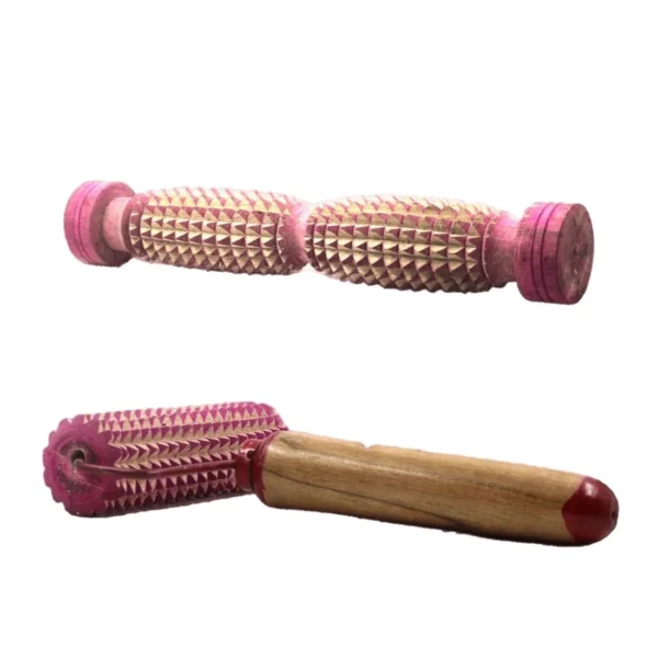 Acupressure Foot Roller and Hand Roller with handle (Wooden)