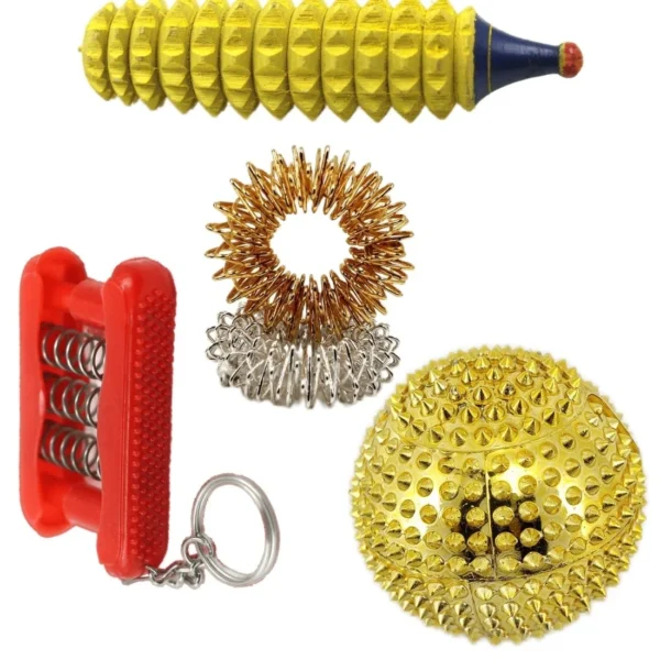 acupressure magnetic ball, karela stick, sujok rings, pocket exerciser,