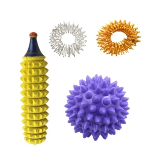 Acupressure ball with spike Sujok Rings and Stick (Karela)