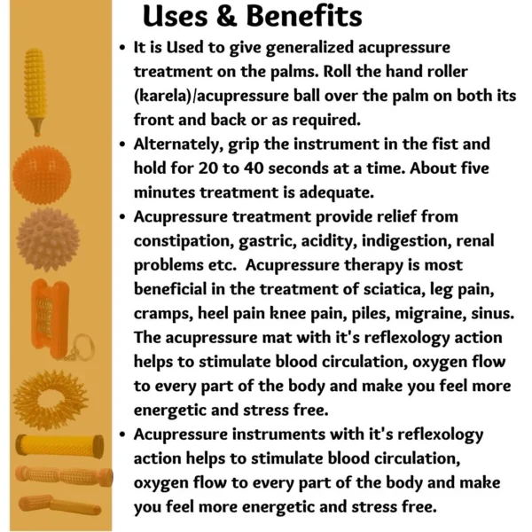 Uses of Acupressure hand roller stick and Ball