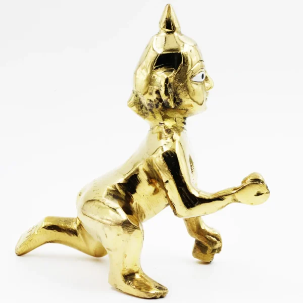 Laddu Gopal Pure Brass Idol side view