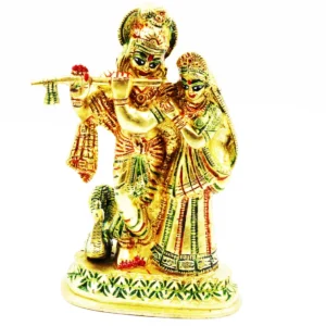 Radha Krishna idol made of pure brass