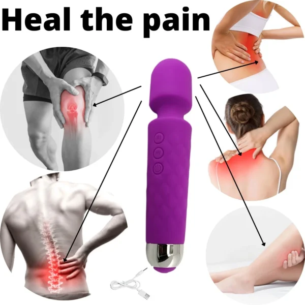 magic wand massager relieving body pain