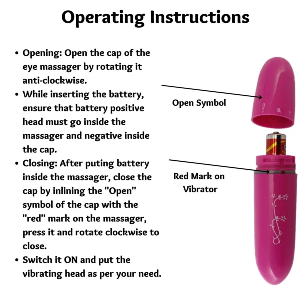 Operating instructions of eye massager vibrator