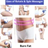 Slimming effect on A girl using Rotate and Spin cellulite removing massager with attachments