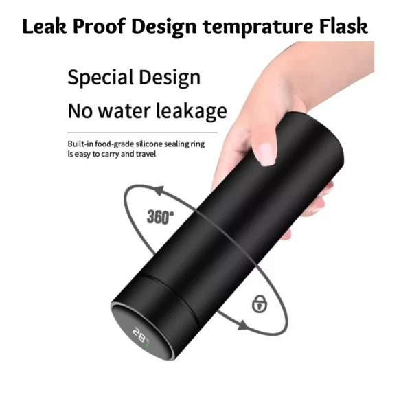LED indicator Temperature bottle flask spill proof design