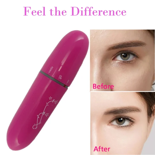Eye massager Vibrator before and after effect on a girl